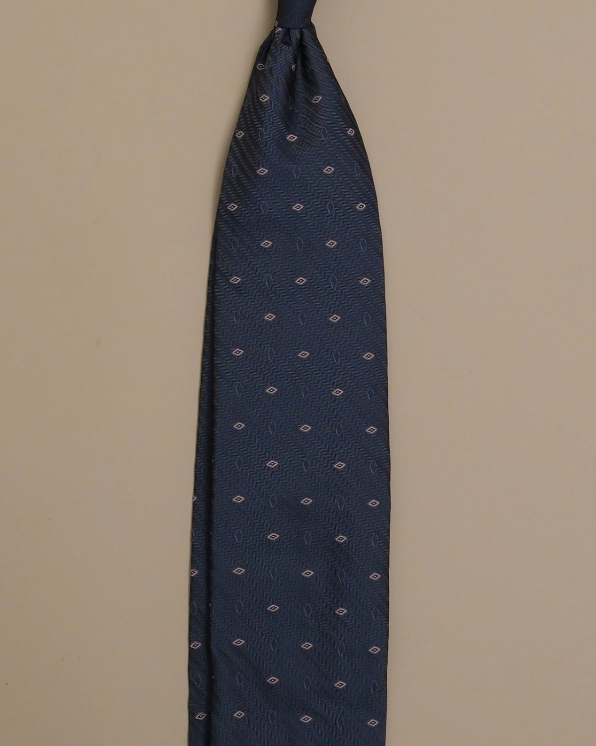 Slate Herringbone Silk Lozenge Tie