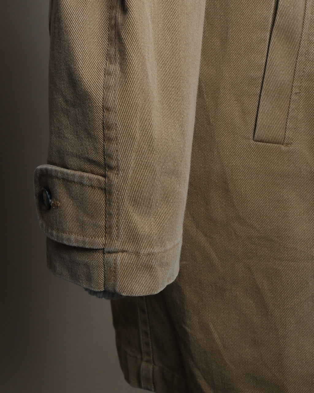 Warm Beige Twill Sporting Coat