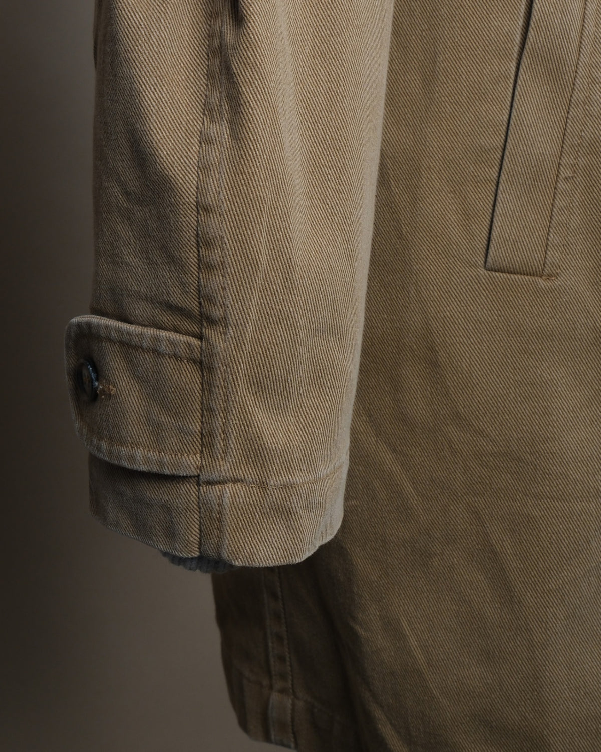 Warm Beige Twill Sporting Coat
