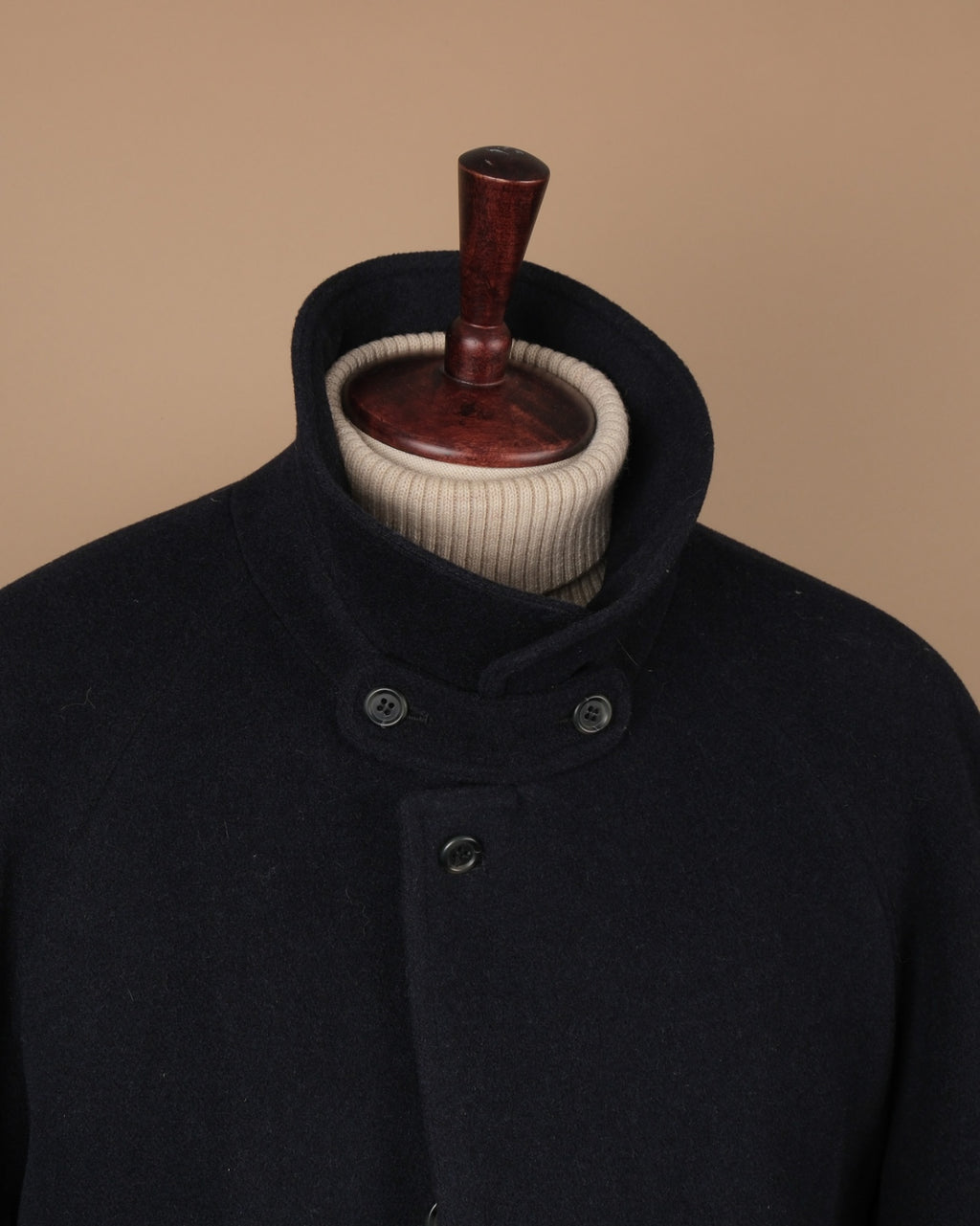 Dark Navy Wool Raglan Jacket