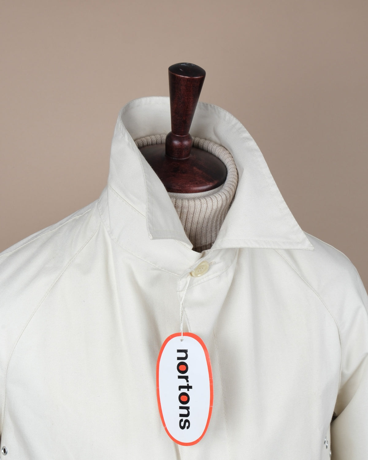 Light Beige Rubberised Rayon Raglan Raincoat