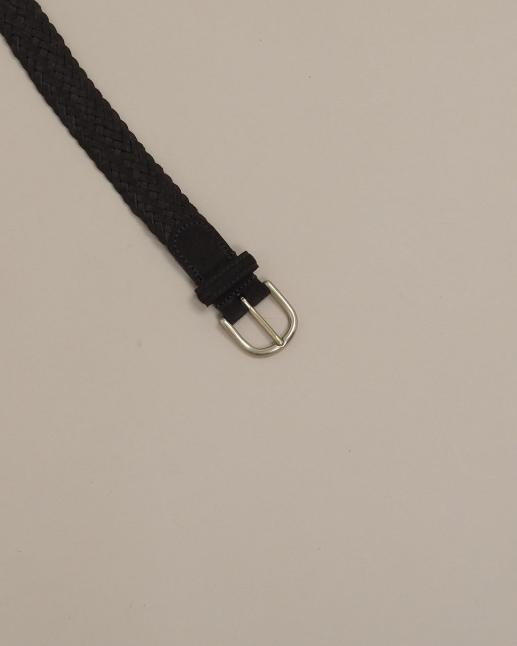 Dark Brown Suede Braided 30mm Belt