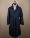 Navy Belted Raglan Coat