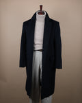 Navy Wool/Nylon Overcoat
