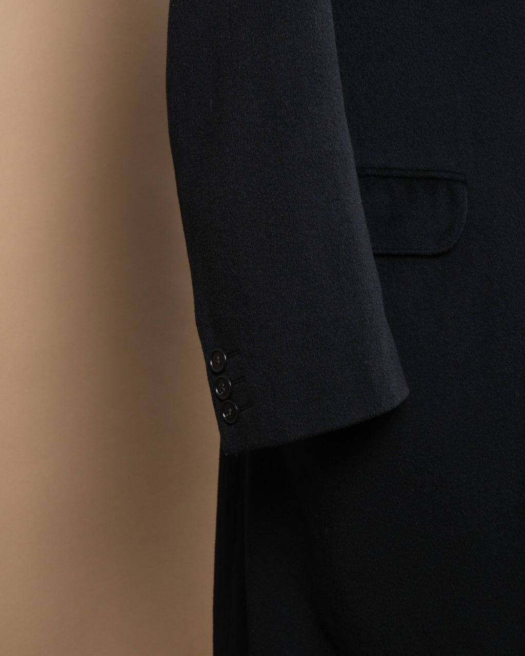 Navy Wool/Nylon Overcoat
