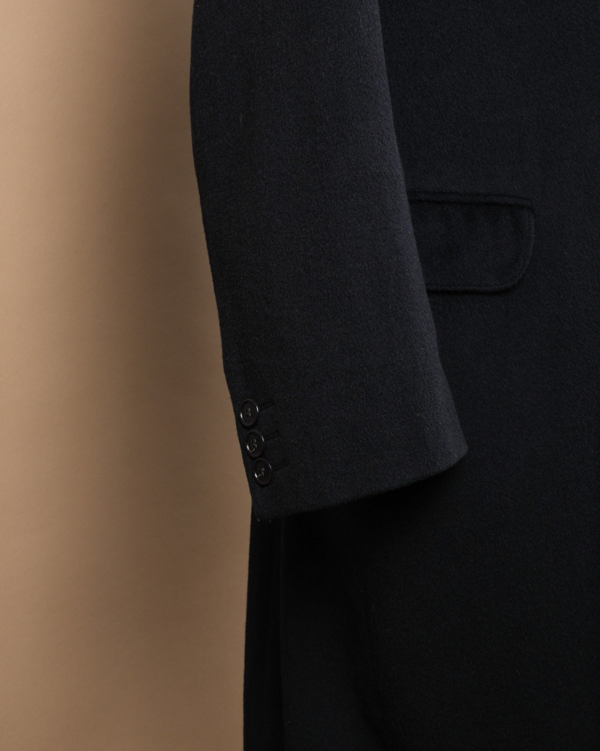 Navy Wool/Nylon Overcoat