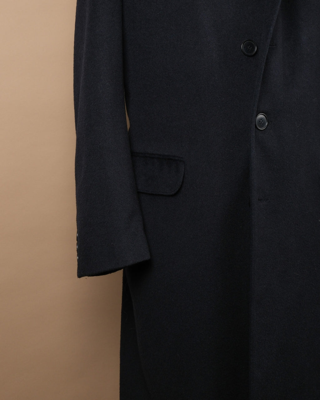 Navy Wool/Nylon Overcoat