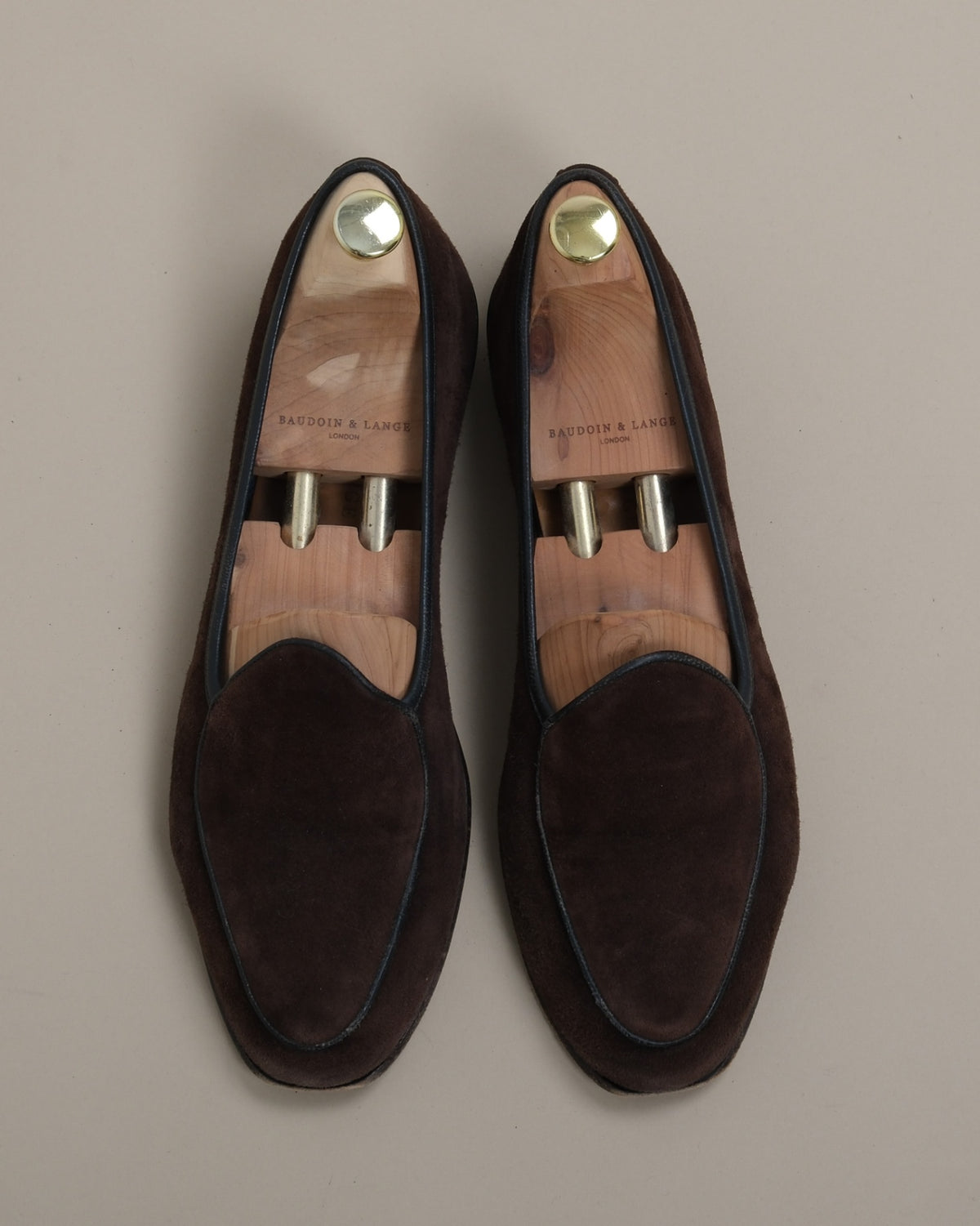 Dark Brown Suede Loafers