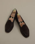 Dark Brown Suede Loafers