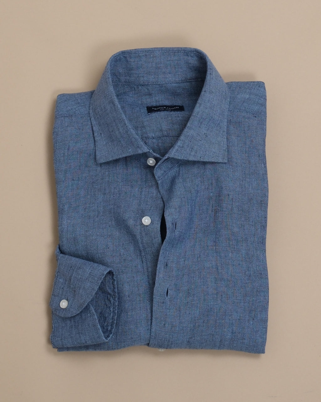Slate Blue Irish Linen Shirt