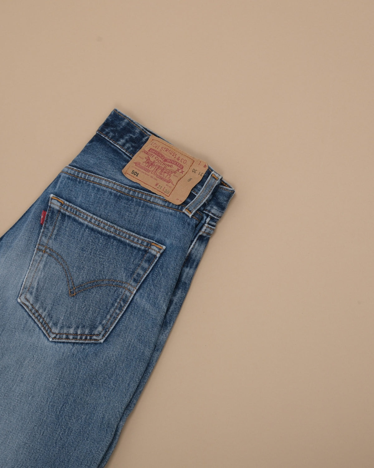 Mid Wash High-Rise 501s, Made in UK