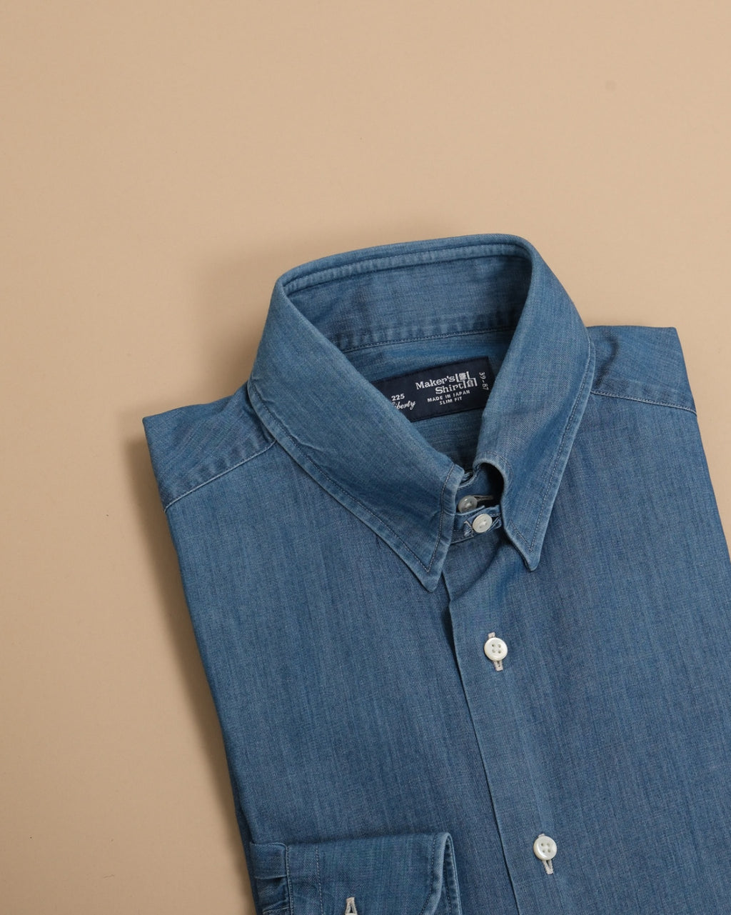 Denim Tab-Collar Shirt