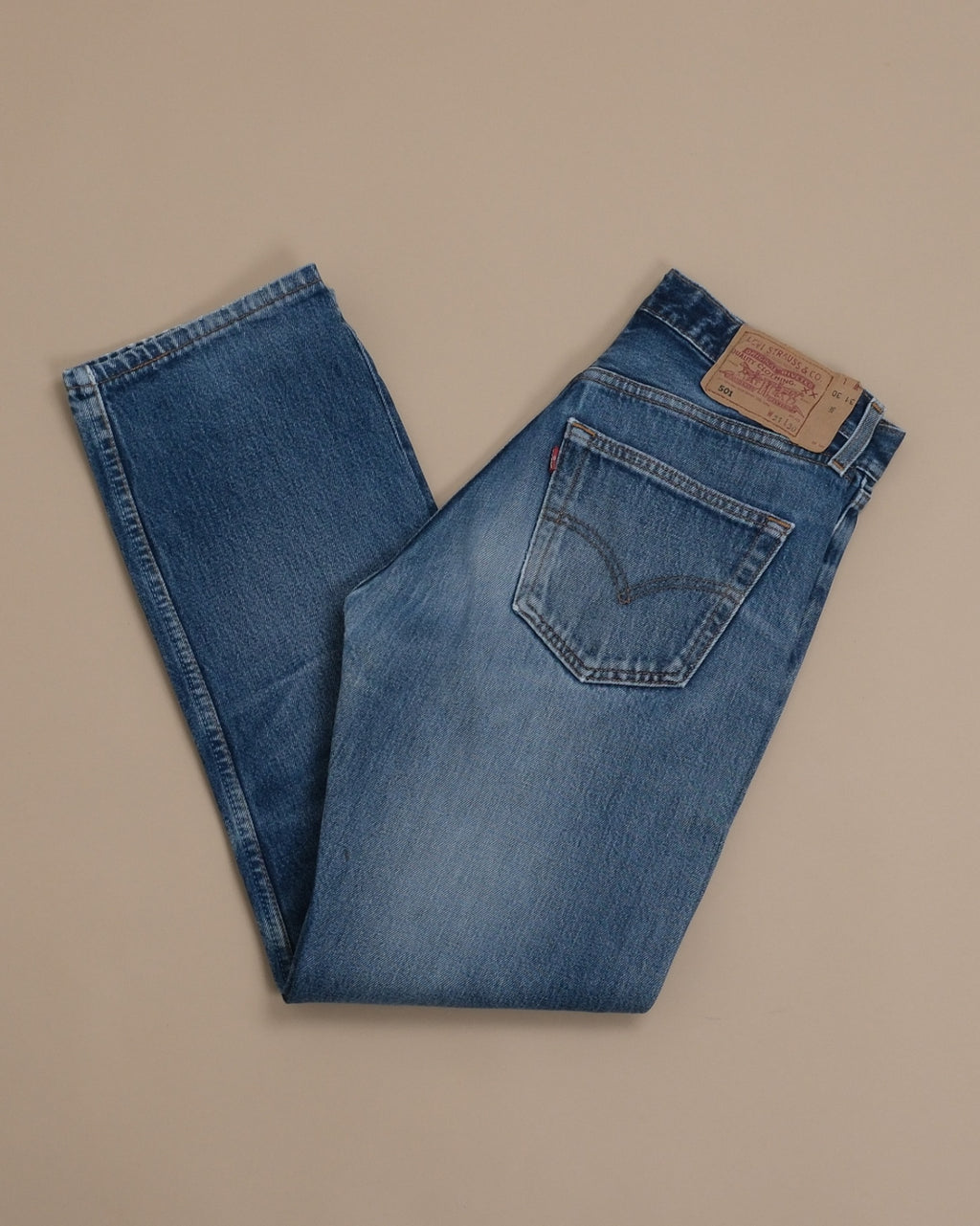 Mid Wash High-Rise 501s, Made in UK