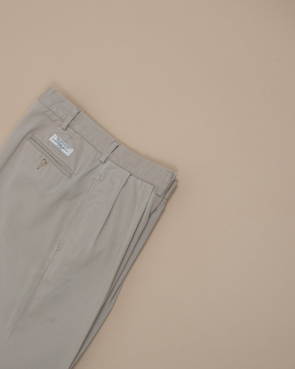 Beige Cotton Twill "Andrew Pant"