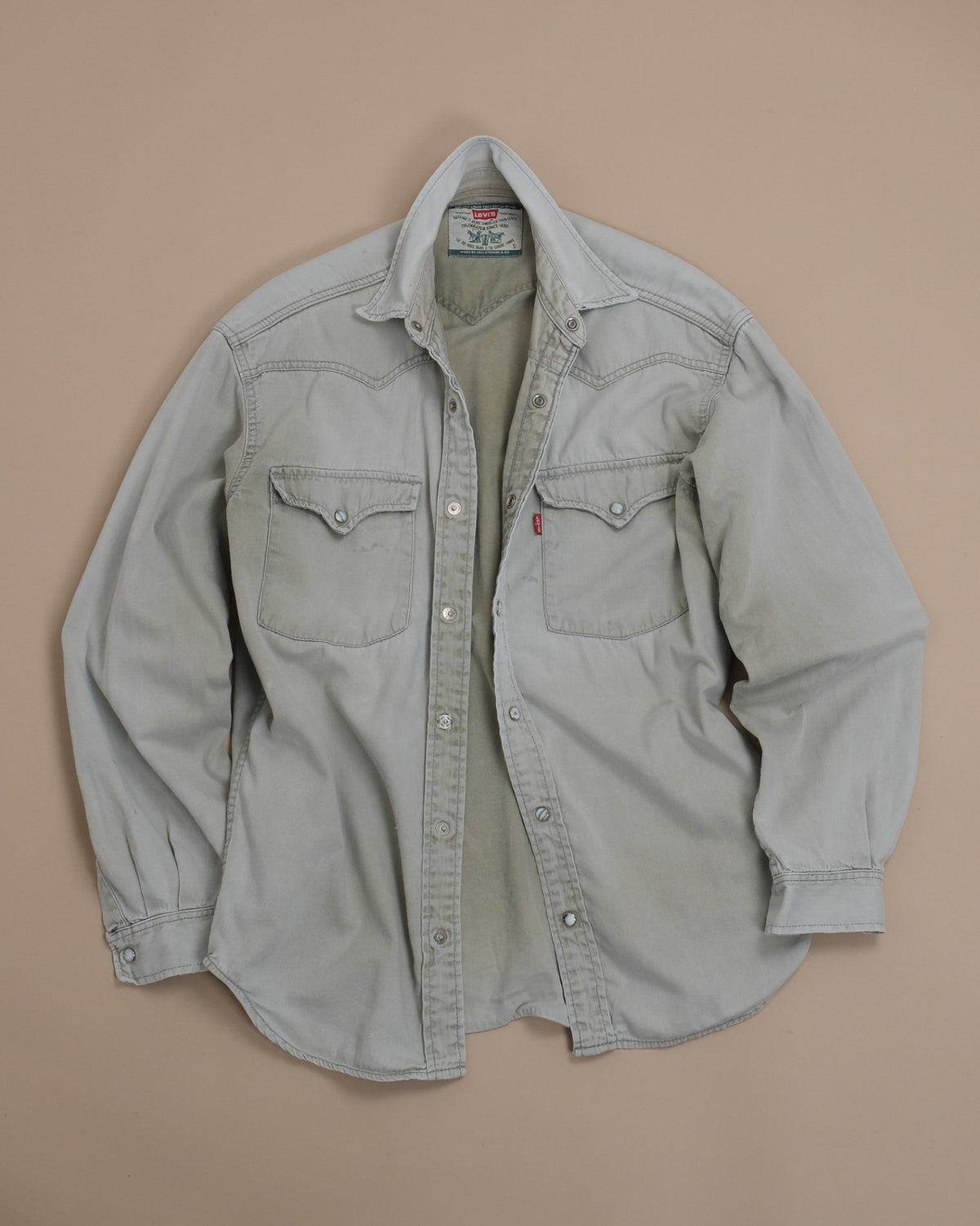 Faded Sage Western Denim Shirt