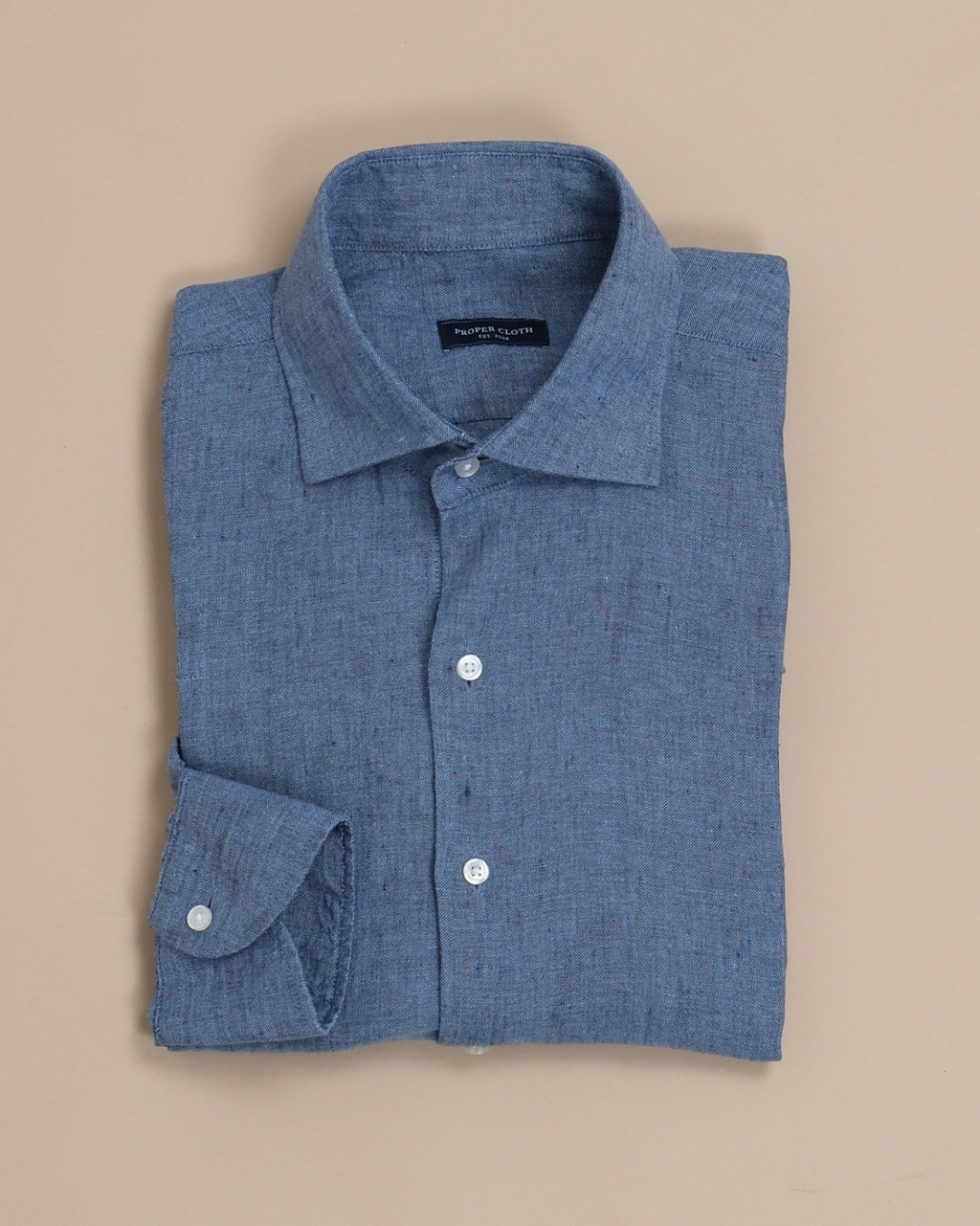 Slate Blue Irish Linen Shirt