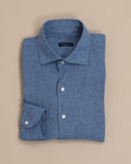 Slate Blue Irish Linen Shirt