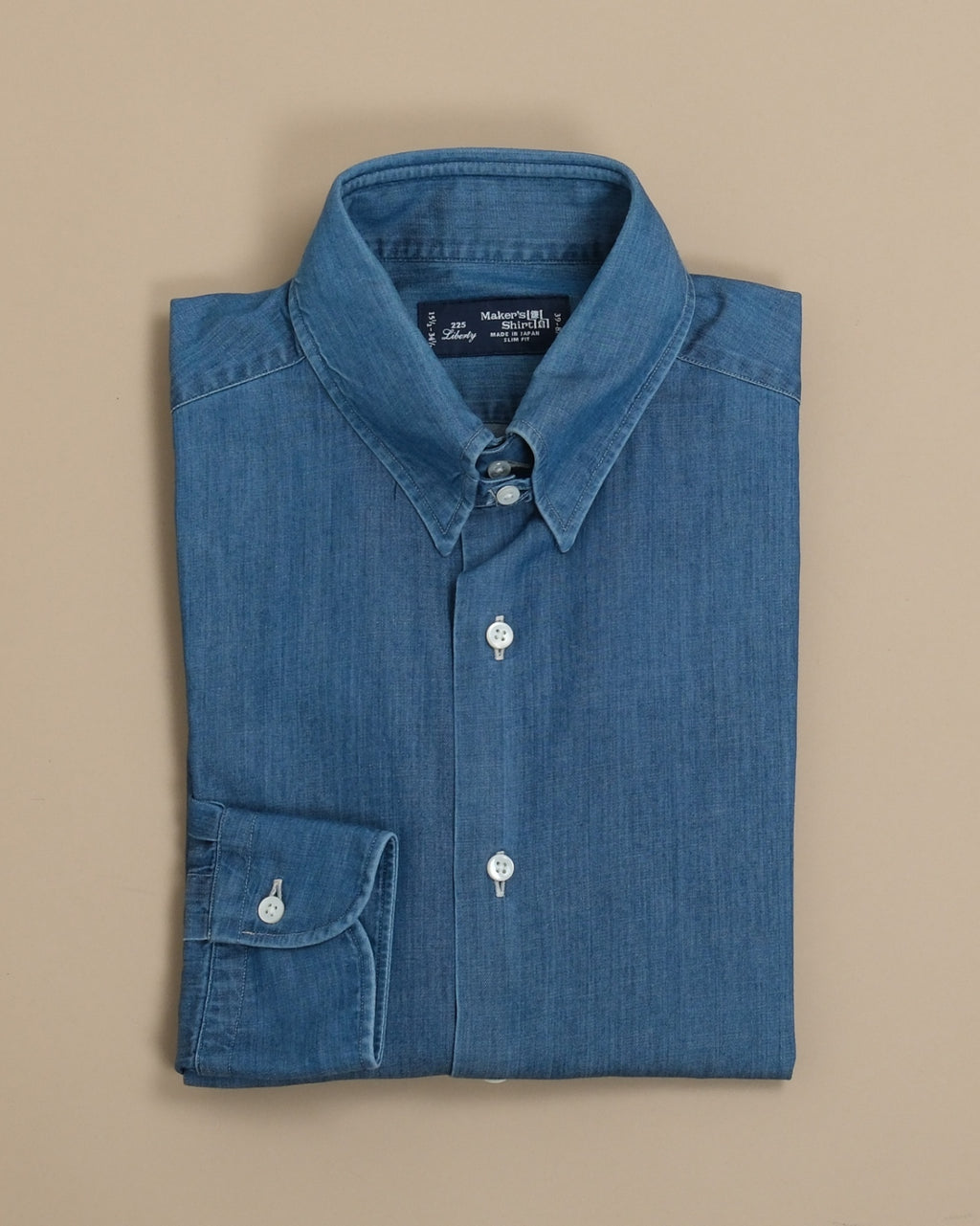 Denim Tab-Collar Shirt