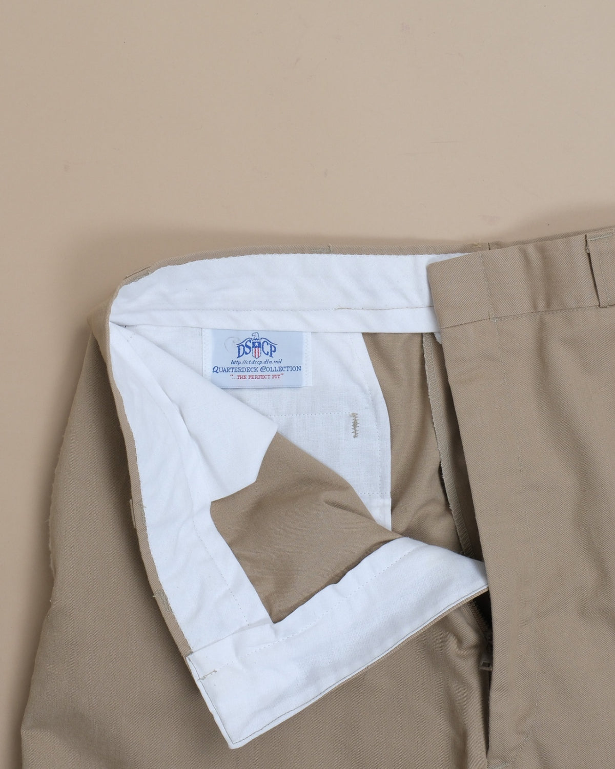 Khaki High-Rise Pleated Cotton Twill Trousers