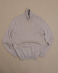 Beige Melange Fine Merino Rollneck