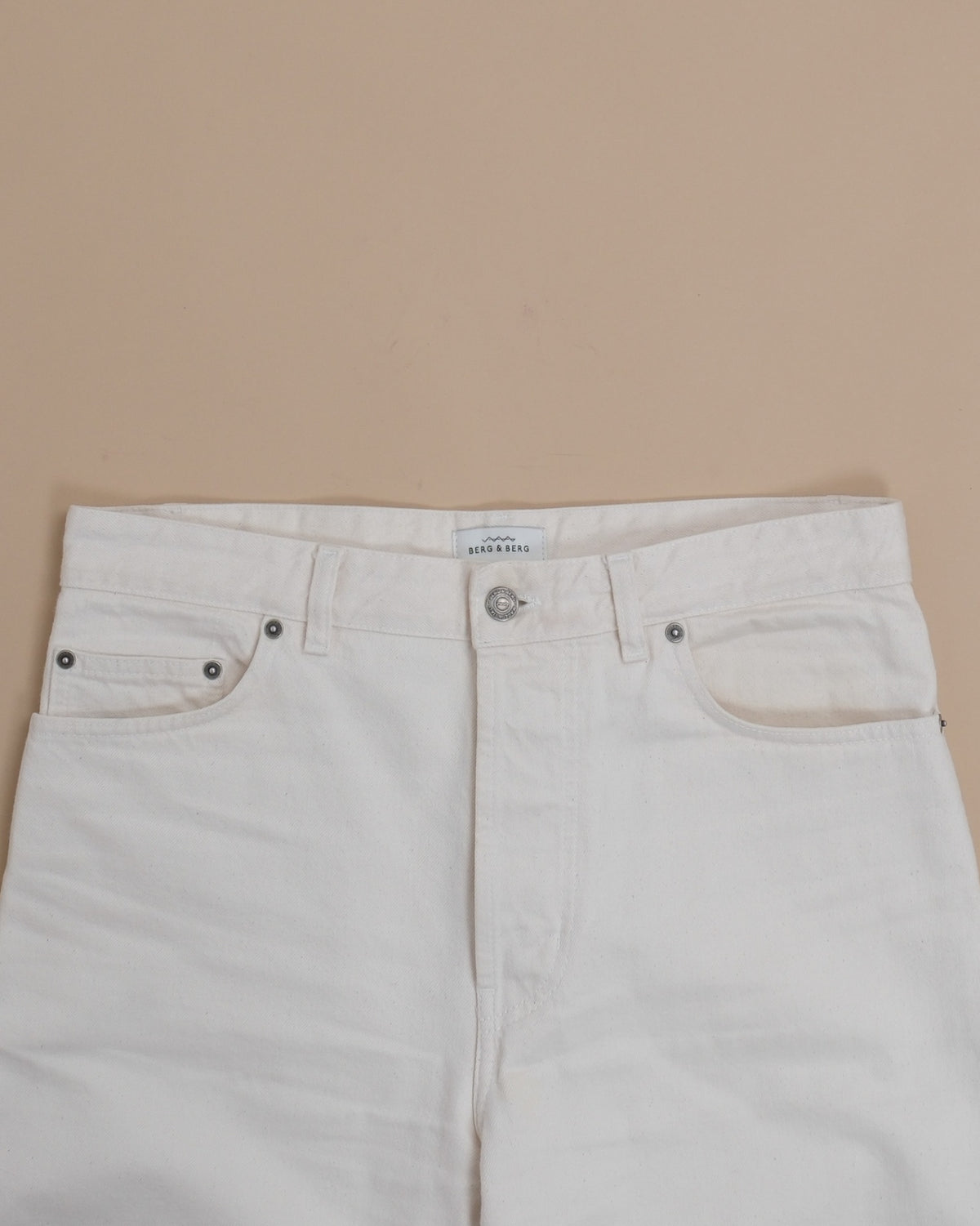 Ecru Denim High-Rise Arthur Jeans