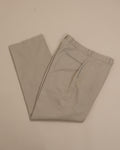 Khaki High-Rise Pleated Cotton Twill Trousers
