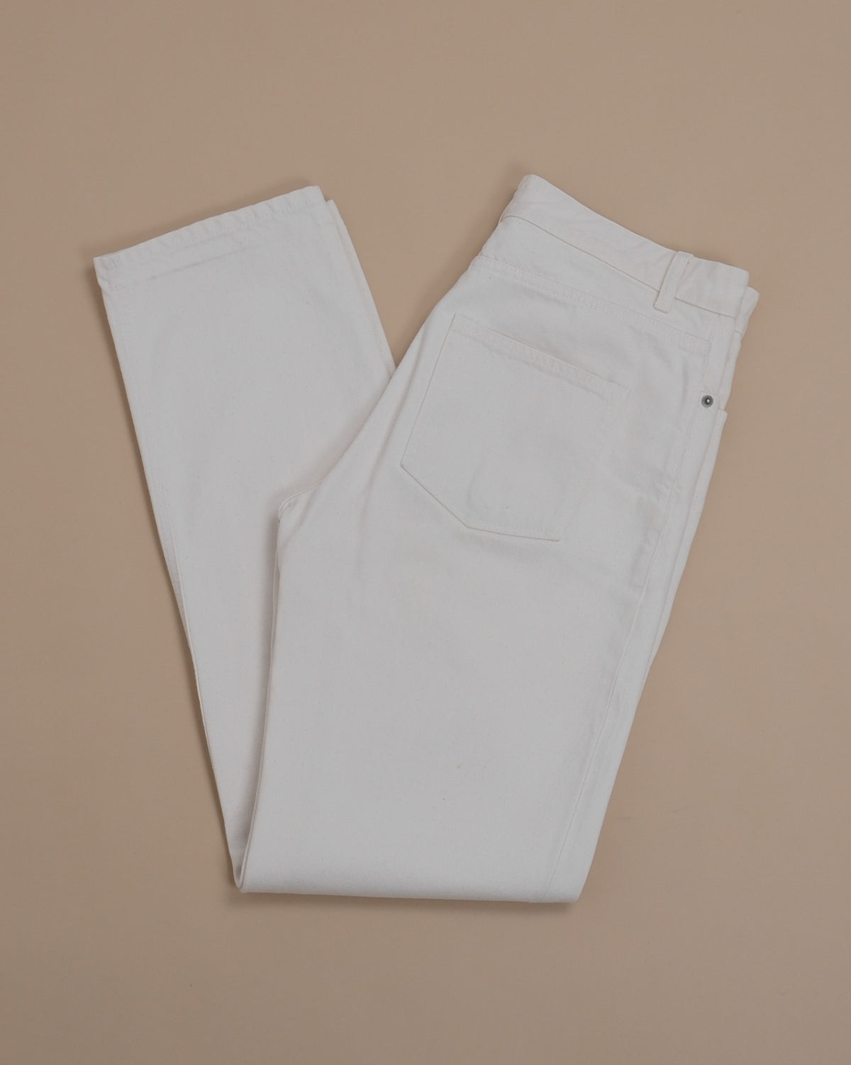 Ecru Denim High-Rise Arthur Jeans