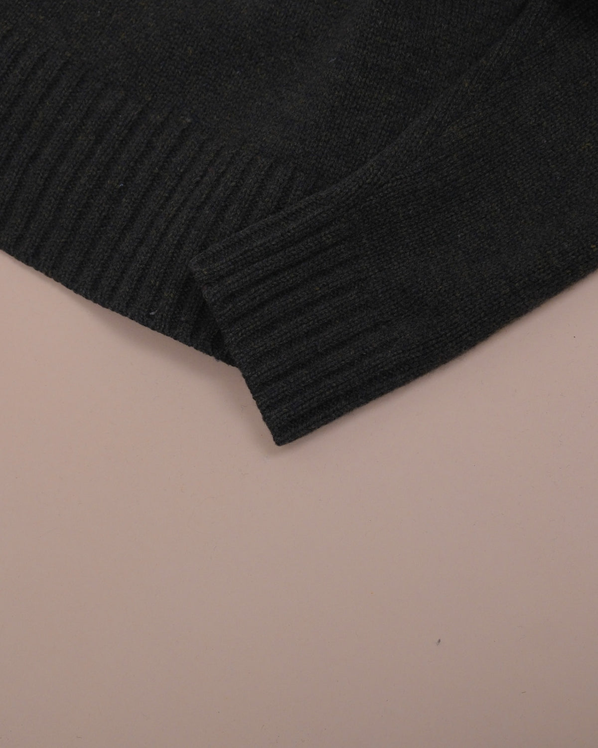 Dark Forest Chunky Lambswool Raglan Half-Zip