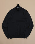 Black Wool Blend Rollneck Sweater