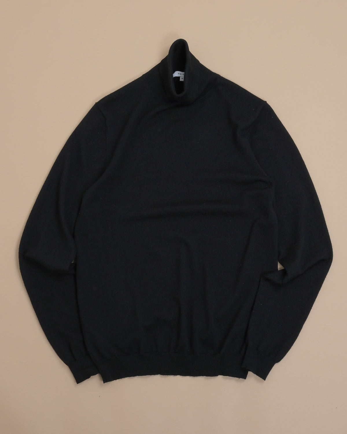 Black Wool Blend Rollneck Sweater