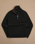 Dark Forest Chunky Lambswool Raglan Half-Zip