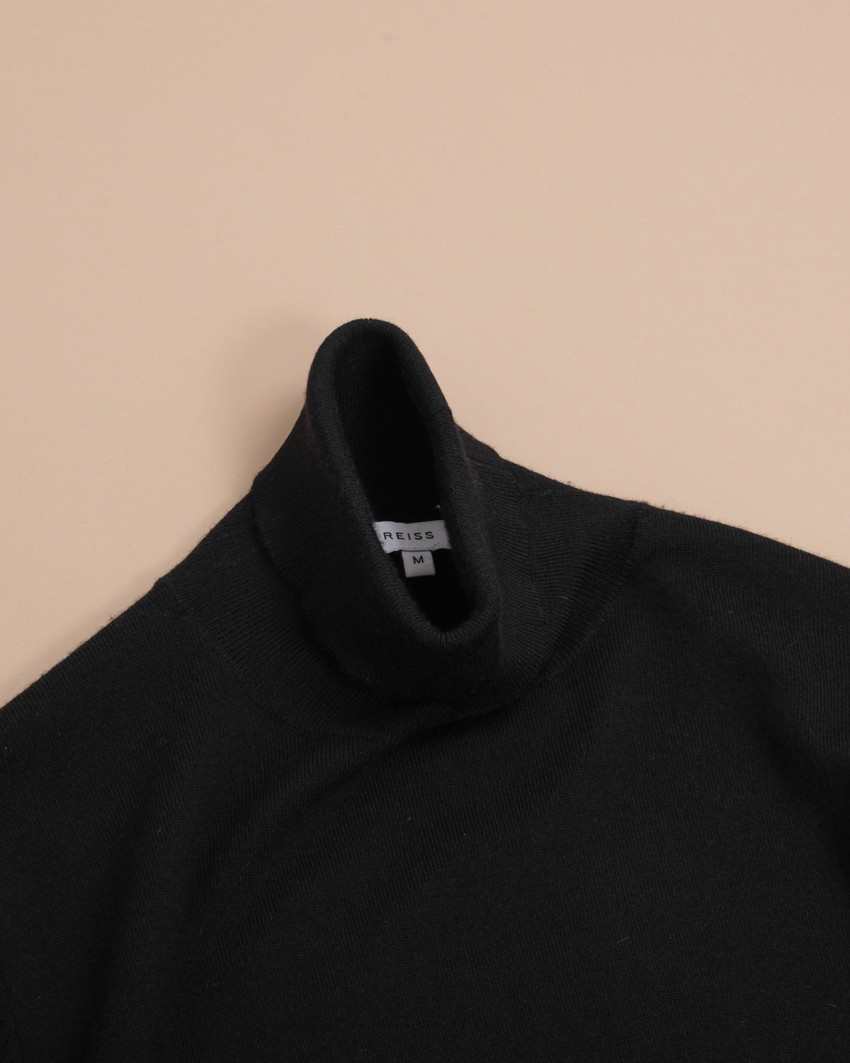 Black Wool Blend Rollneck Sweater