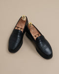Black Leather Penny Loafers