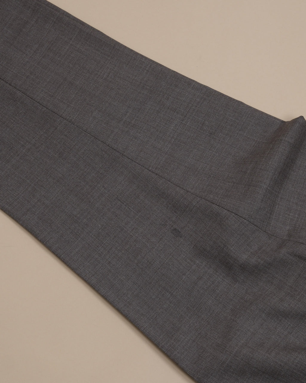 Taupe High-Rise High Twist Wool Trousers