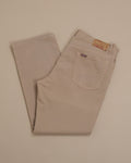 Beige High-Rise 5-Pocket Denim