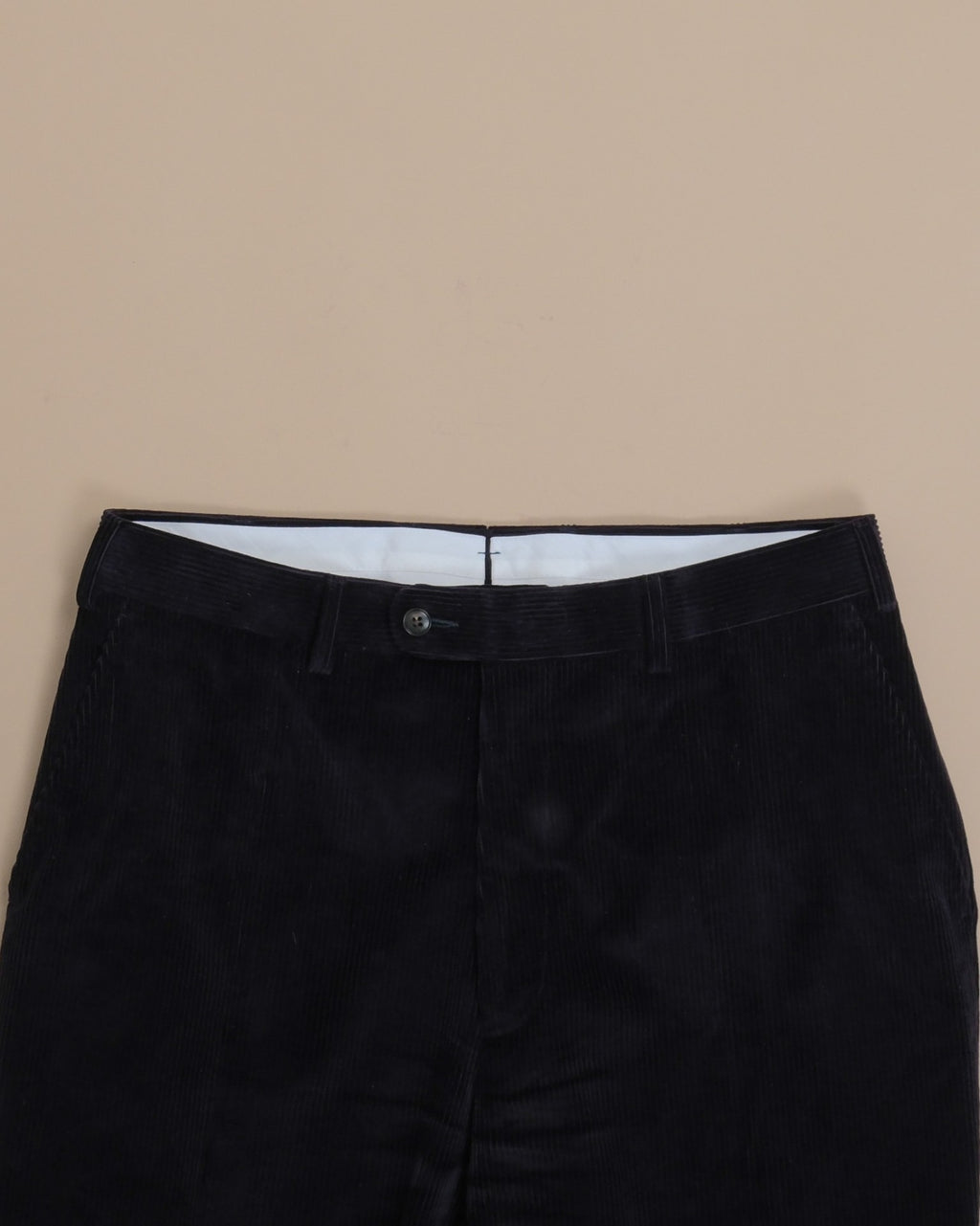 Dark Navy Pontoglio Cord High-Rise Trousers