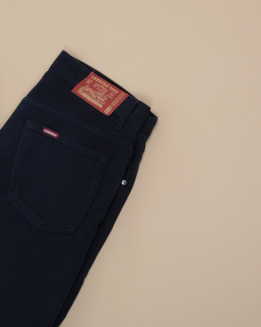 Black Moleskin Mid-Rise 5-Pocket Trousers