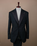 Black Wool/Mohair Peak Lapel Tuxedo