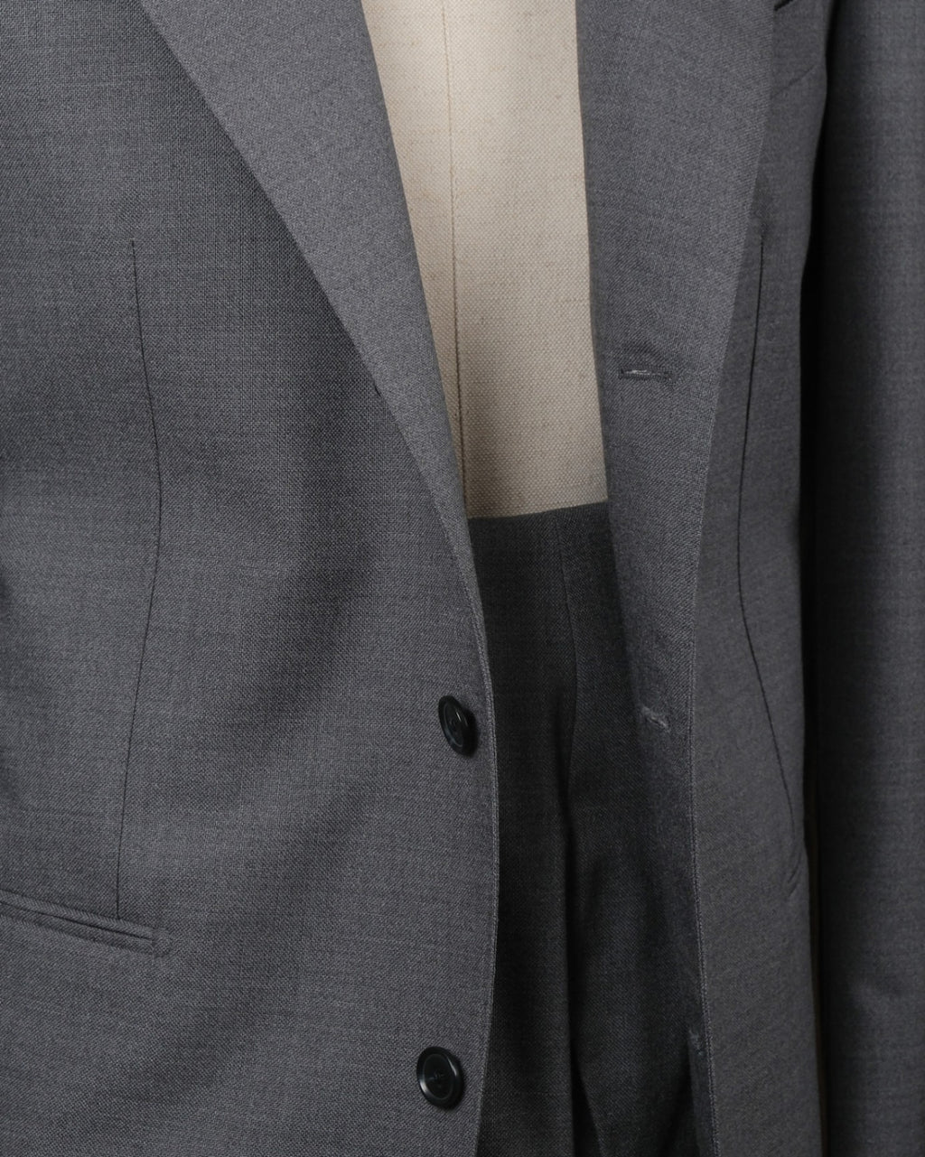 Grey High-Twist Wool Suit