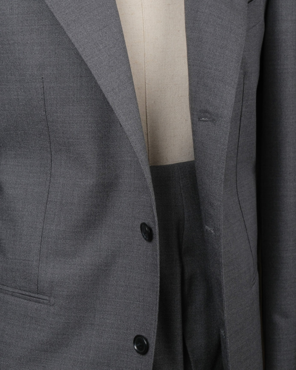 Grey High-Twist Wool Suit