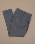 Grey High-Twist High-Rise Pleated Trousers