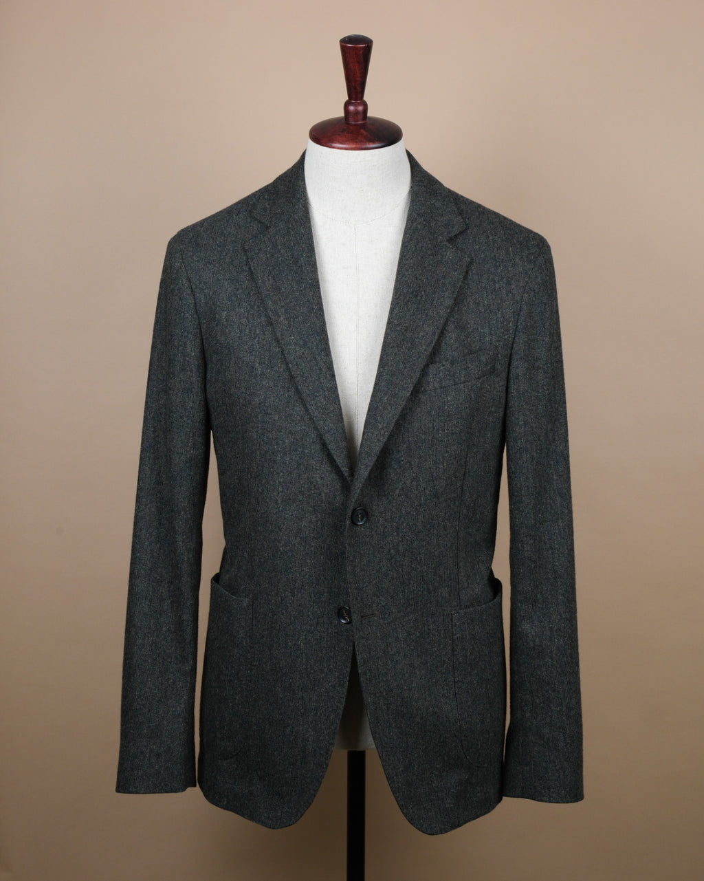 Dark Forrest Bottoli Wool/Cashmere Tweed Unconstructed Sports Jacket