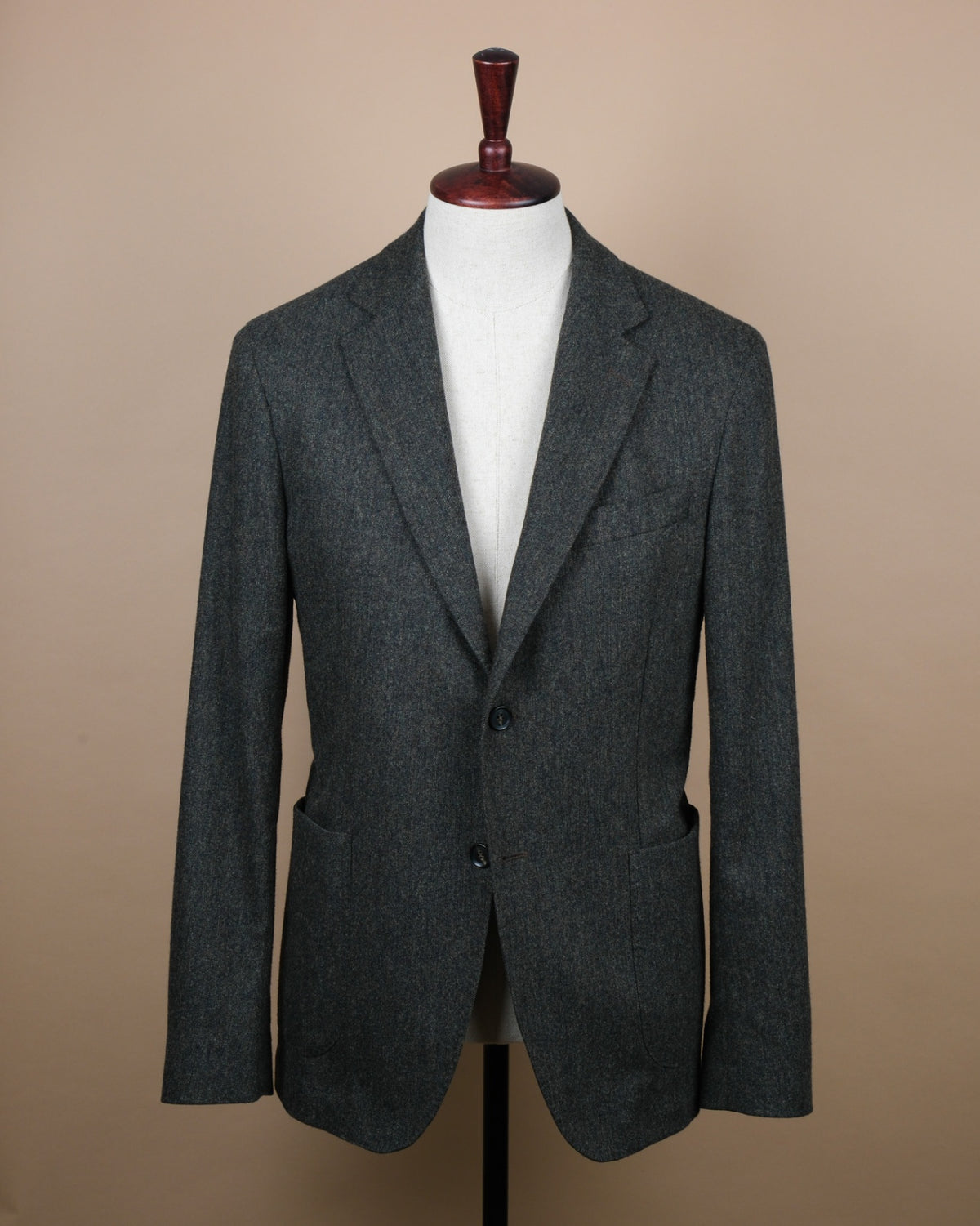 Dark Forrest Bottoli Wool/Cashmere Tweed Unconstructed Sports Jacket