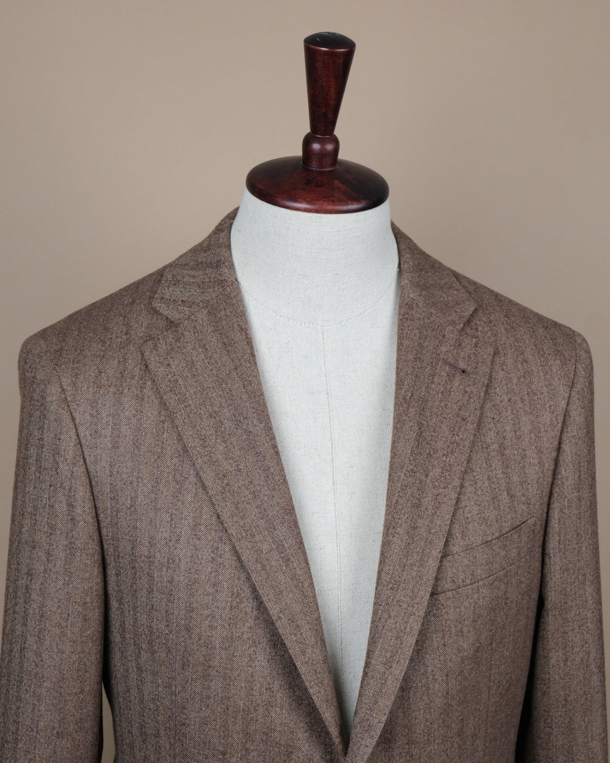 Taupe Herringbone LP Flannel Sports Jacket