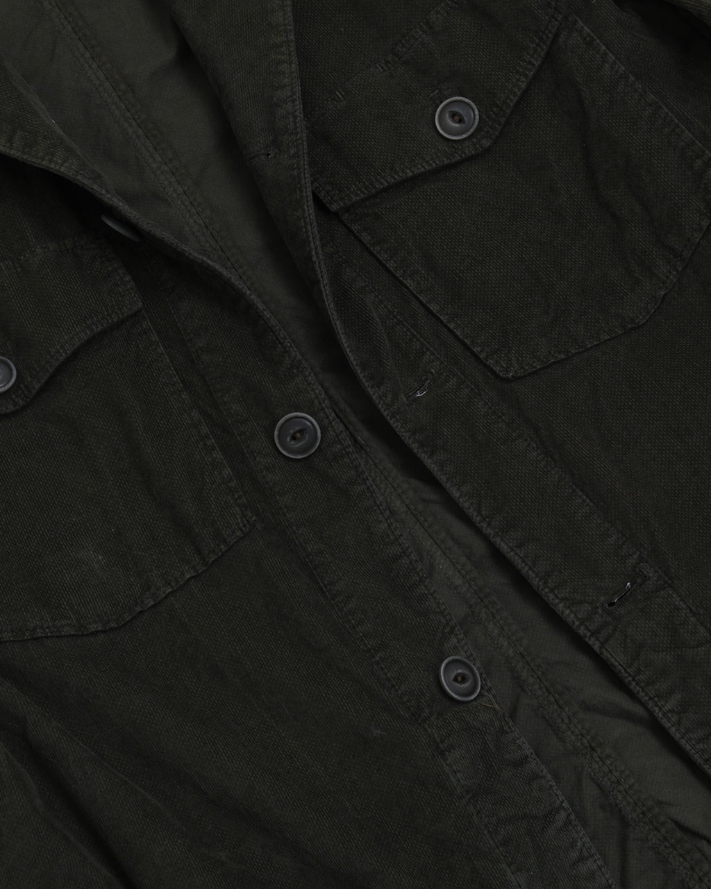 Dark Olive Bedford Cord Overshirt 