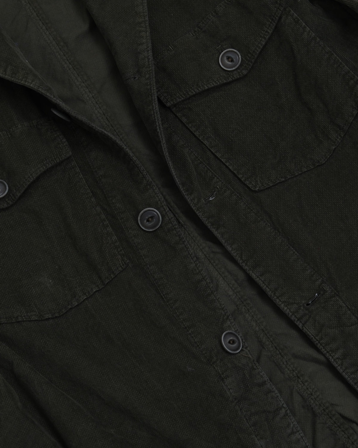 Dark Olive Bedford Cord Overshirt 
