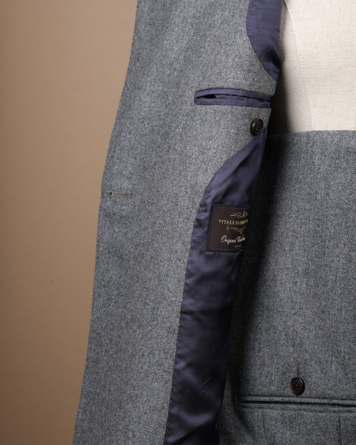 Grey VBC Woollen Flannel DB. Suit