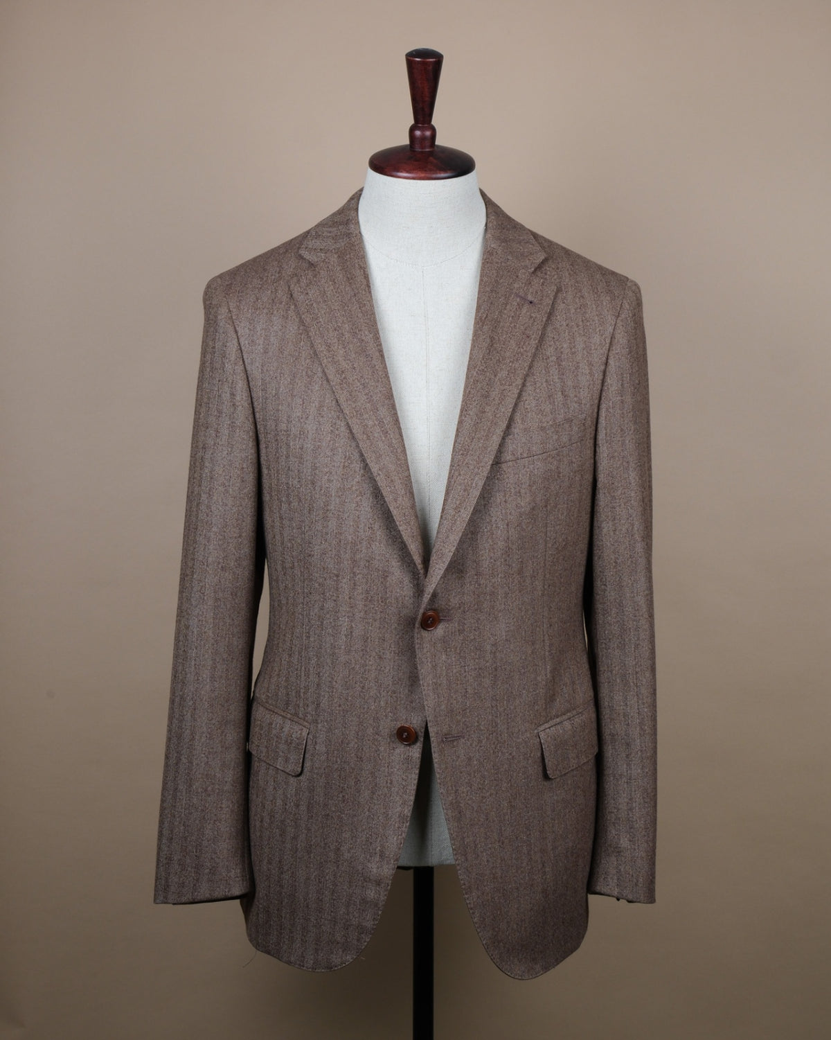 Taupe Herringbone LP Flannel Sports Jacket