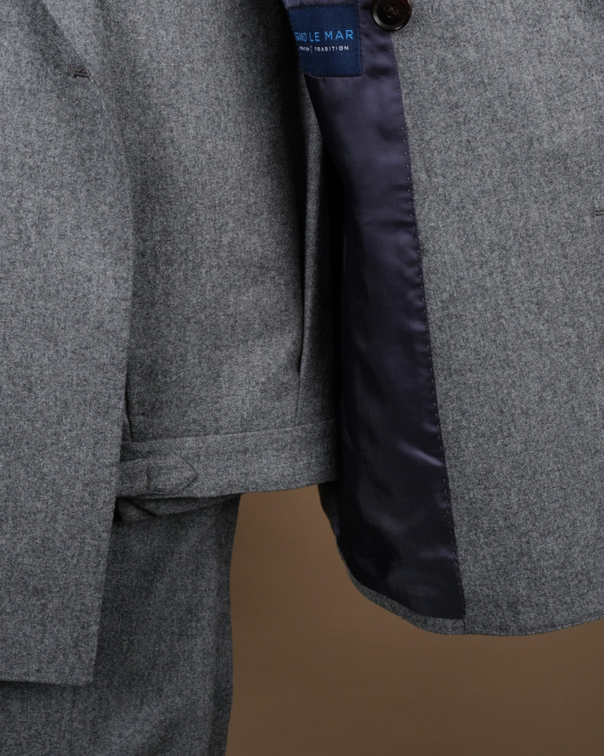 Grey VBC Woollen Flannel DB. Suit
