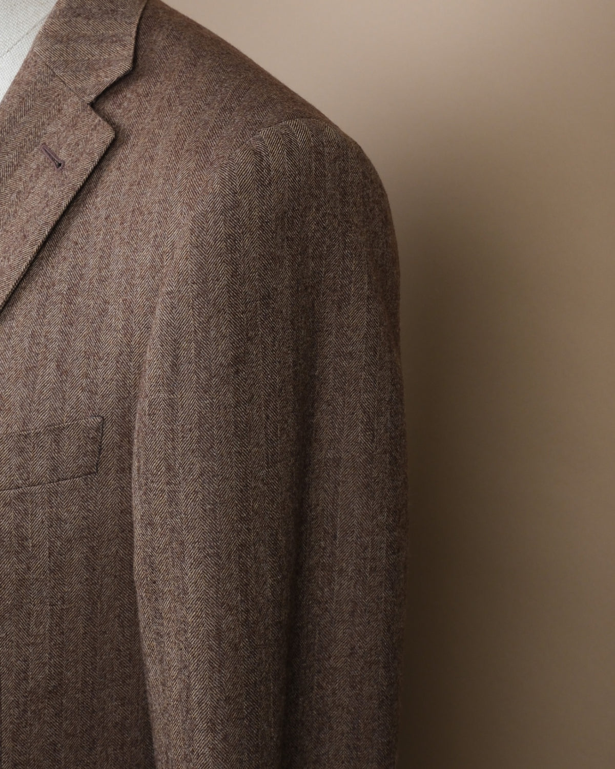 Taupe Herringbone LP Flannel Sports Jacket
